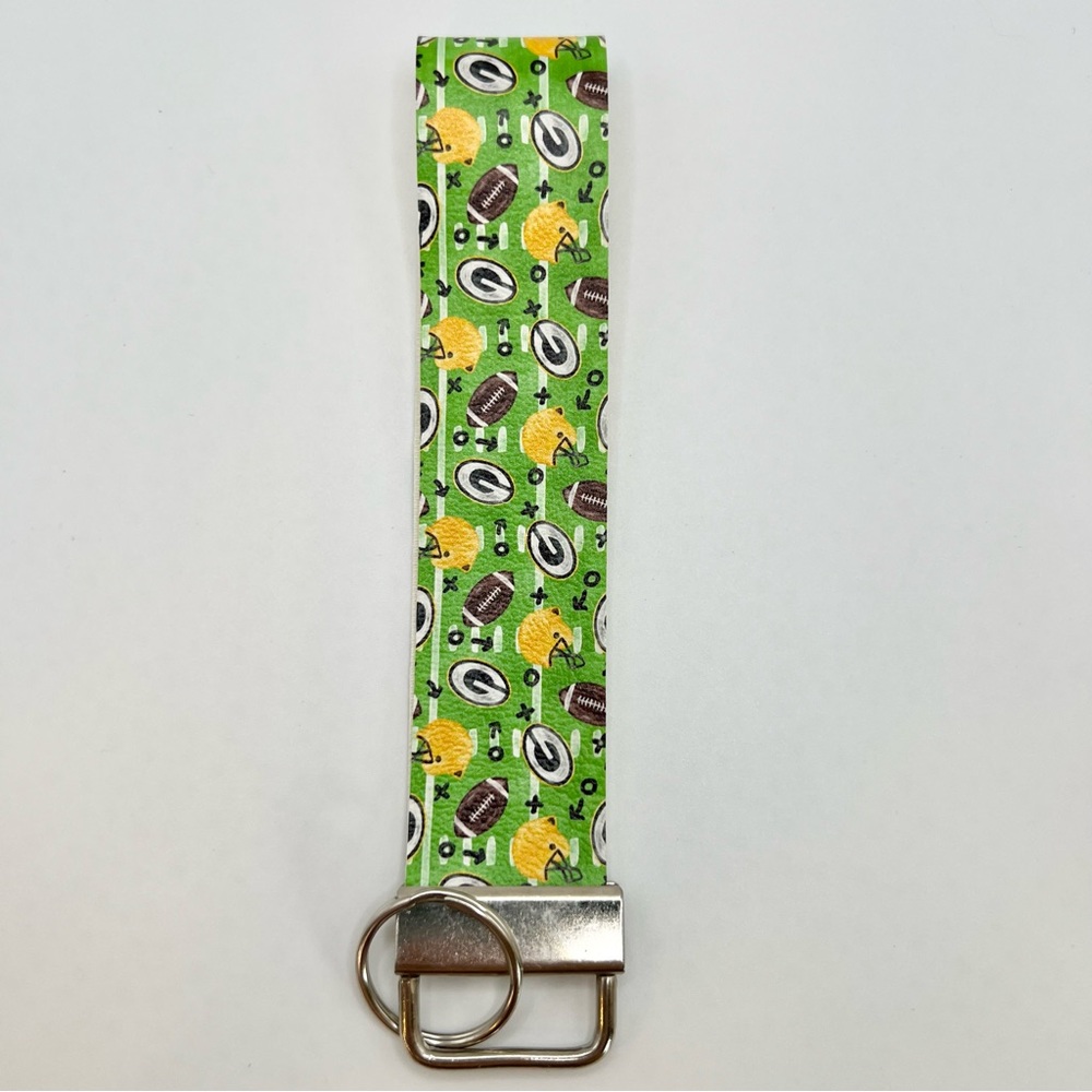 🧀Packer keychain. Green Bay Packers. Vegan leather. Handmade.
